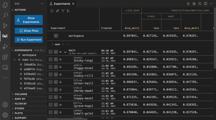 VS Code Show Experiments