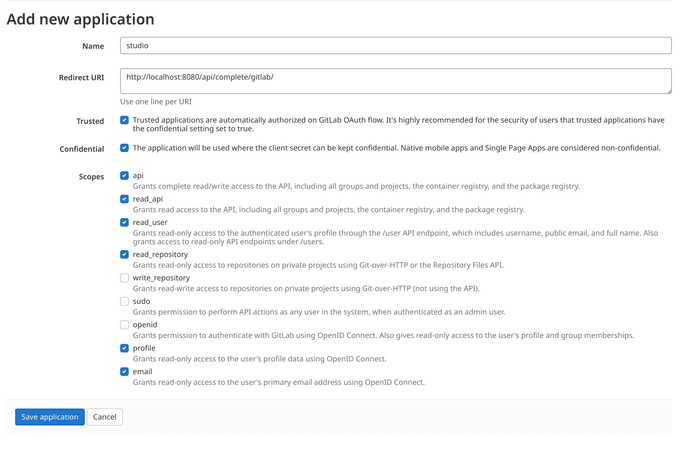 studio selfhosted gitlab 1